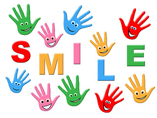 Image showing Joy Smile Indicates Drawing Child And Colorful