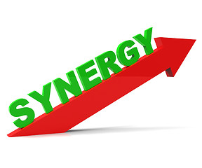 Image showing Increase Synergy Indicates Working Together And Collaborate