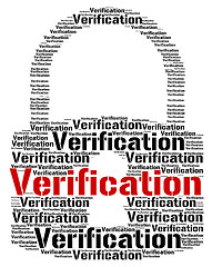 Image showing Verification Lock Means Authenticity Guaranteed And Certificated