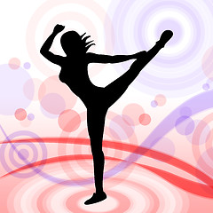 Image showing Posing Dancing Represents Yoga Pose And Relaxing