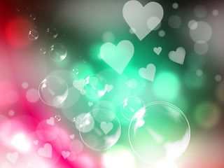 Image showing Background Hearts Shows Valentines Day And Backgrounds