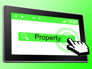 Image showing Online Property Means World Wide Web And House