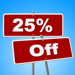 Image showing Sign Sale Represents Twenty Five And Retail