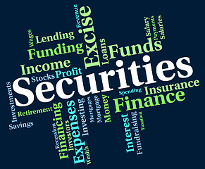 Image showing Securities Word Indicates Financial Obligation And Bond