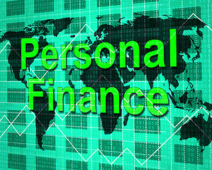 Image showing Personal Finance Shows Savings Earnings And Accounting