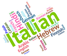 Image showing Italian Language Indicates Speech Text And Foreign