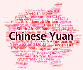 Image showing Chinese Yuan Indicates Exchange Rate And Banknotes