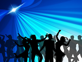 Image showing Dancing Party Indicates Cheerful Nightclub And Celebrate