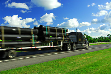 Image showing Truck move road