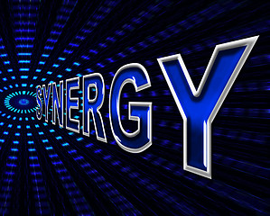 Image showing Synergy Energy Means Power Source And Collaborate