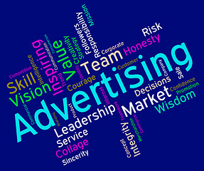 Image showing Wordcloud Advertising Shows Promotional Promote And Adverts