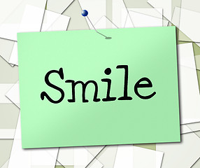 Image showing Smile Sign Indicates Signboard Emotions And Advertisement