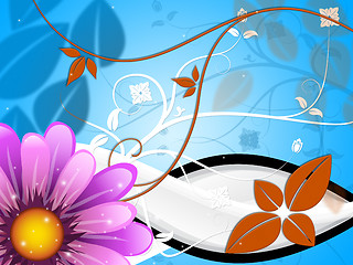 Image showing Floral Background Indicates Bloom Petals And Backdrop