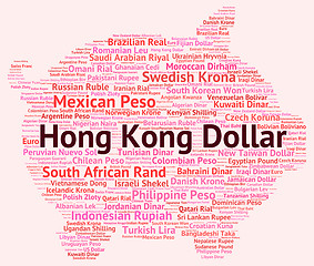 Image showing Hong Kong Dollar Shows Currency Exchange And Banknotes