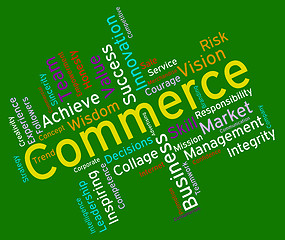 Image showing Commerce Words Represents Ecommerce Buy And Buying