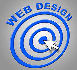 Image showing Web Design Shows Websites Online And Internet