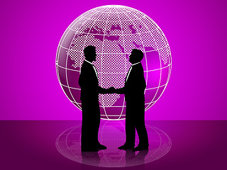 Image showing Partnership Globe Represents Working Together And Cooperation