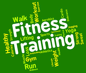 Image showing Fitness Training Shows Physical Activity And Exercising