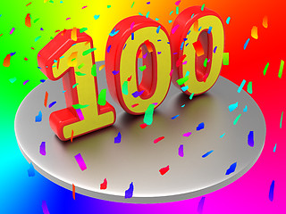 Image showing One Hundredth Means Birthday Party And Annual