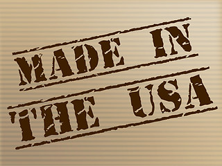 Image showing Made In Usa Represents United States And Americas