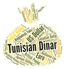 Image showing Tunisian Dinar Shows Worldwide Trading And Currencies