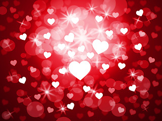 Image showing Background Heart Indicates Valentine Day And Backdrop