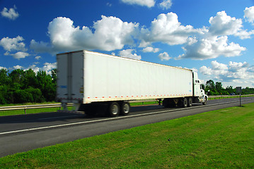 Image showing Fast moving truck