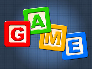 Image showing Game Kids Blocks Shows Gamer Leisure And Children