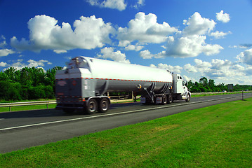 Image showing Speeding truck gasoline