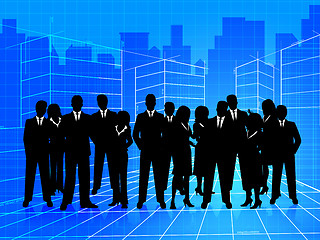 Image showing Business People Shows Businesspeople Corporate And Teamwork