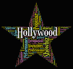 Image showing Hollywood Star Indicates Silver Screen And Entertainment