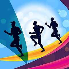 Image showing Jogging Exercise Represents Get Fit And Jogger