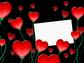 Image showing Heart Message Indicates Valentine Day And Communicate