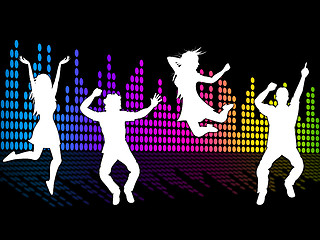 Image showing Dancing Excitement Indicates Sound Track And Soundtrack