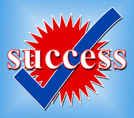 Image showing Success Tick Means Resolution Victor And Yes