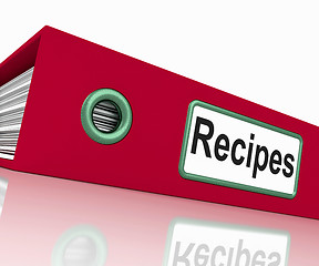 Image showing File Recipes Indicates Prepare Food And Book