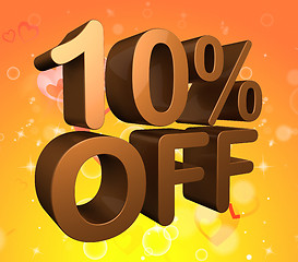 Image showing Ten Percent Off Indicates Savings Closeout And Clearance