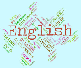 Image showing English Language Indicates Communication England And Foreign