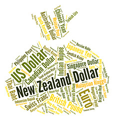 Image showing New Zealand Dollar Represents Foreign Currency And Currencies