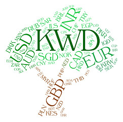 Image showing Kwd Currency Represents Foreign Exchange And Currencies