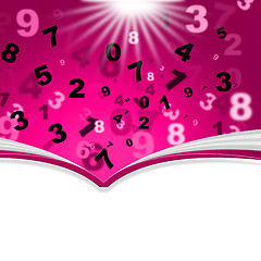 Image showing Mathematics Numbers Indicates Empty Space And Book