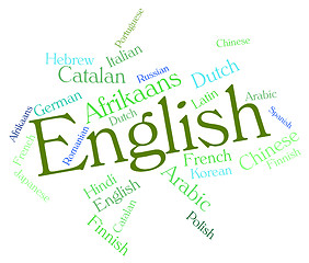 Image showing English Language Represents Britain Languages And Text