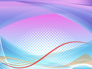 Image showing Wavy Background Shows Squiggles And Curves Pattern\r