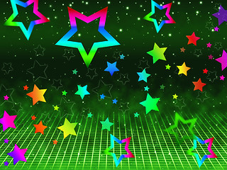 Image showing Rainbow Stars Background Shows Heavens And Astronomy\r