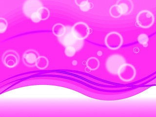 Image showing Pink Bubbles Background Shows Circles And Ripples\r