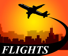 Image showing Flights Plane Shows Go On Leave And Aeroplane