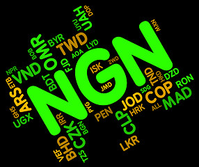 Image showing Ngn Currency Represents Nigeria Naira And Exchange