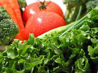 Image showing Fresh wet vegetables