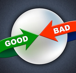 Image showing Good Bad Arrows Shows First Rate And Amateurish