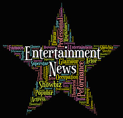 Image showing Entertainment News Represents Entertainments Word And Newspaper